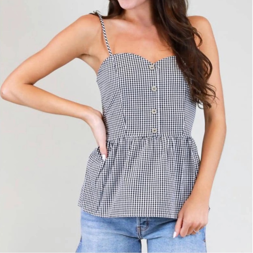 Anthropologie | Gingham Top